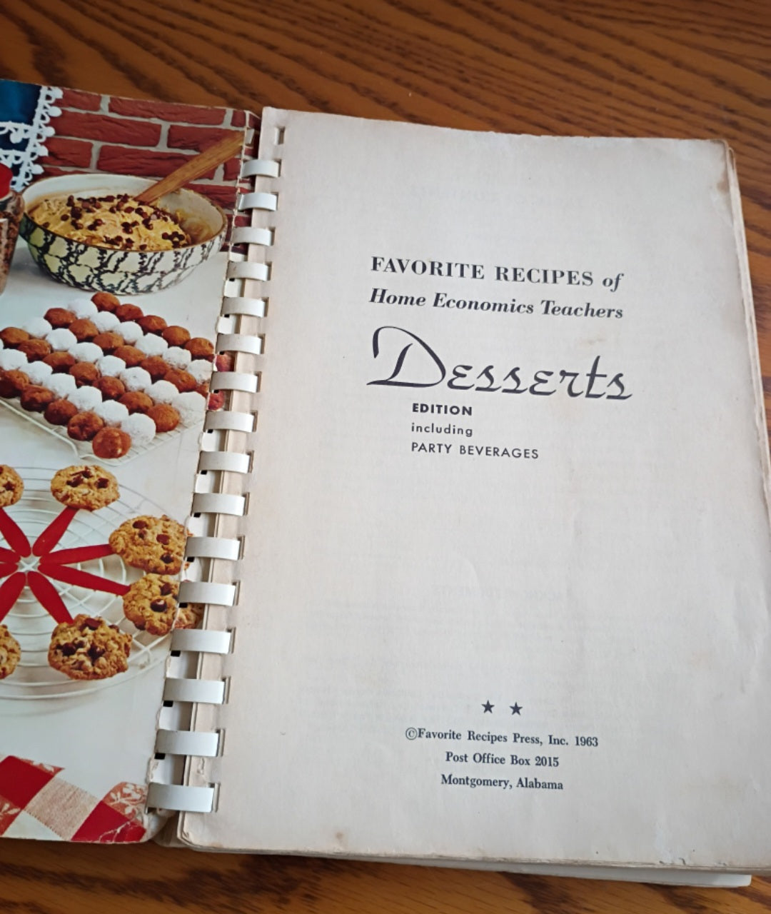 Vintage Cookbook spiral Desserts of Home Economics Teachers  Dessert Edition