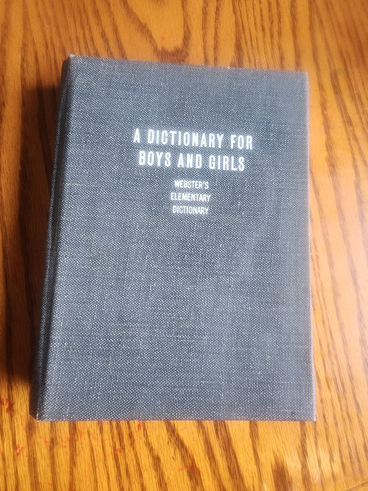 Vintage 1941 Webster's Elementary Dictionary for Boys and Girls - Illustrated