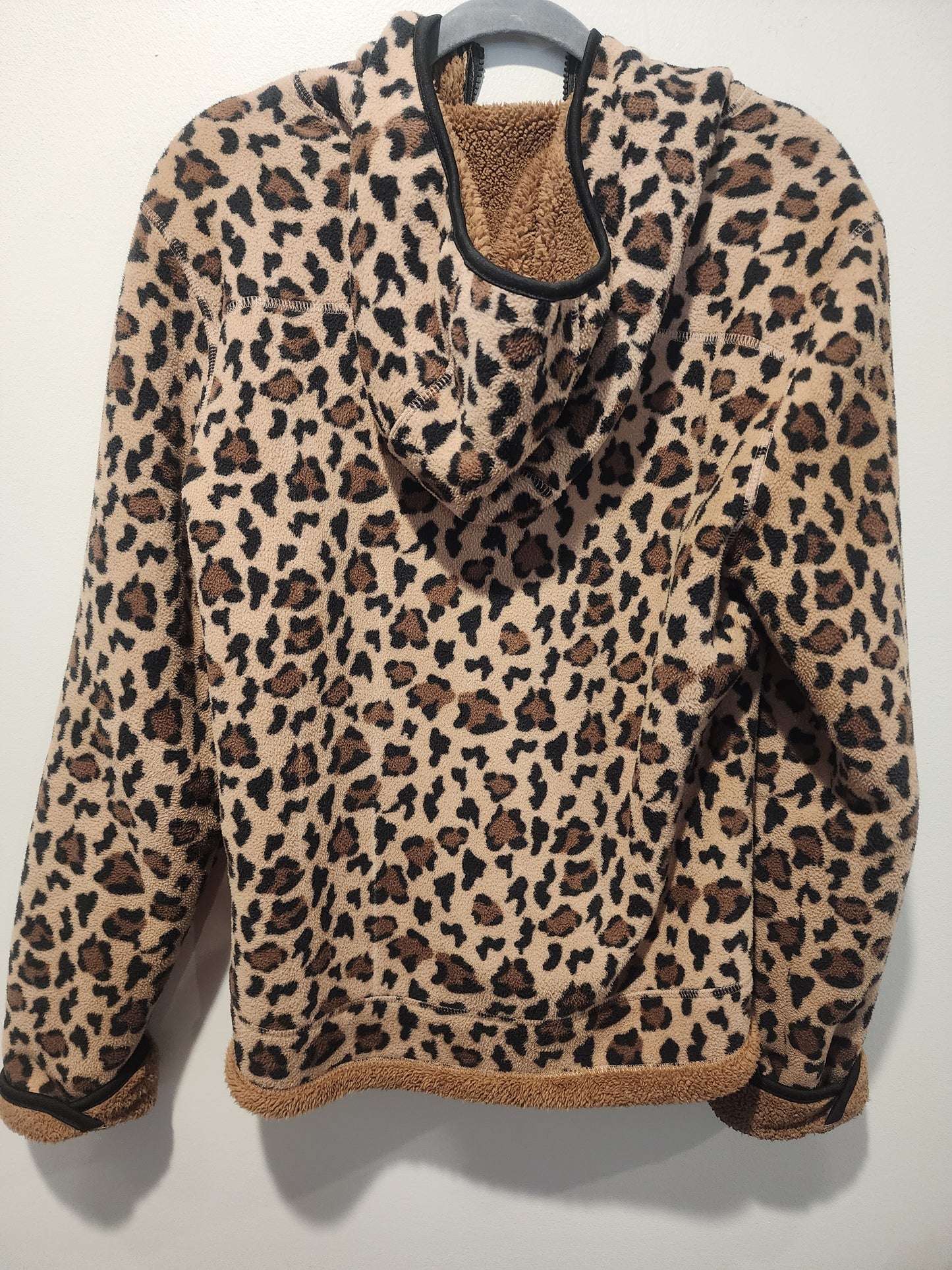 Faded Glory Leopard print  Fleece Jacket M