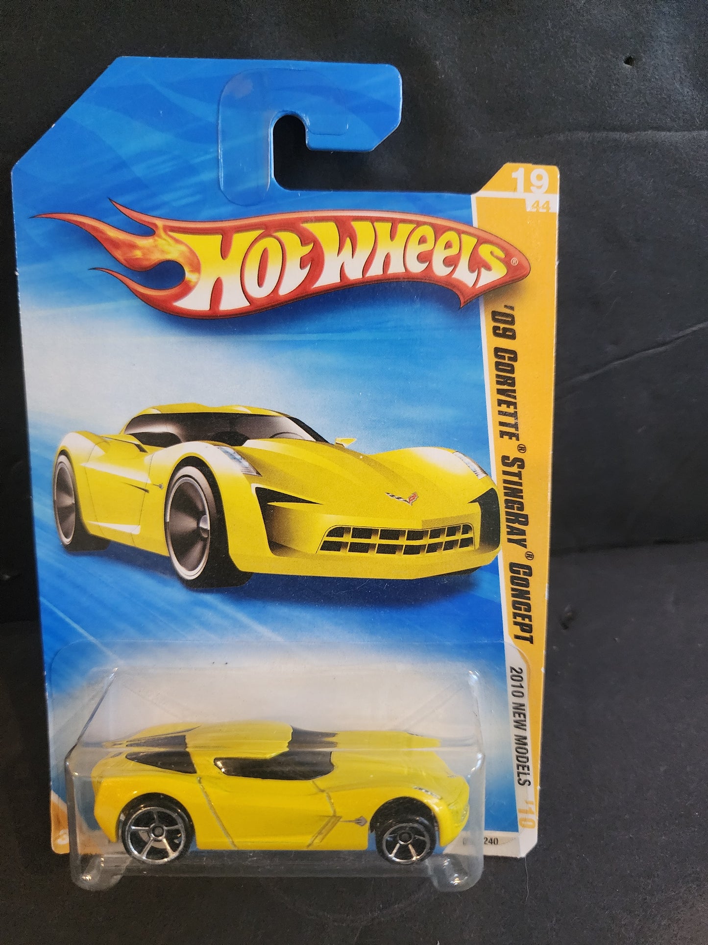 2010 1:64 Hot Wheels New Models 19/44 '09 Corvette Stingray Concept Yellow