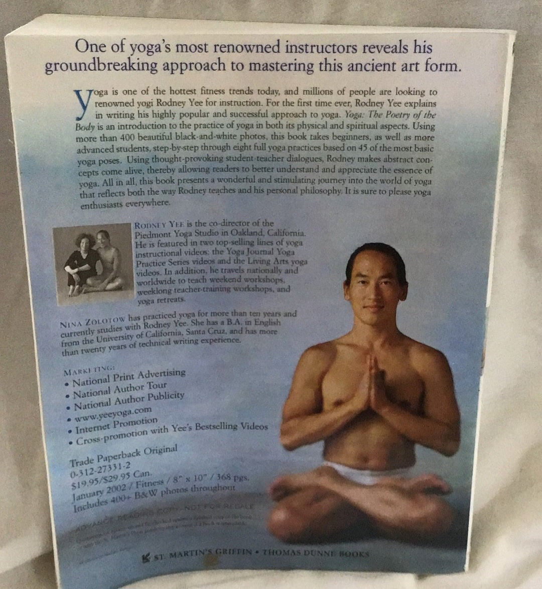 Yoga the Poetry of the body by Rodney Yee softcover Book