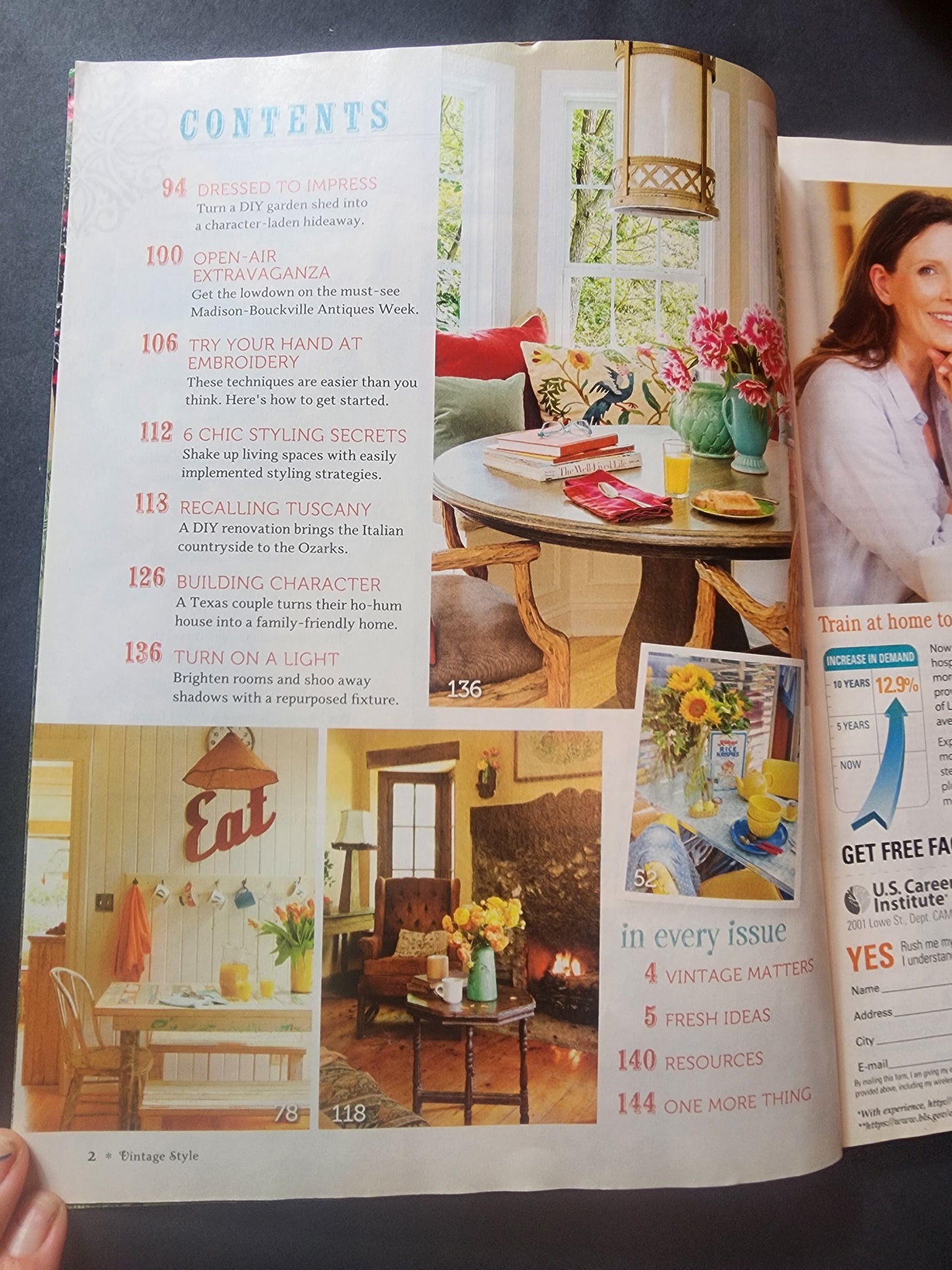 Winter 2018 Country Almanac Vintage Style Magazine, Refresh, Redo, Recycle,