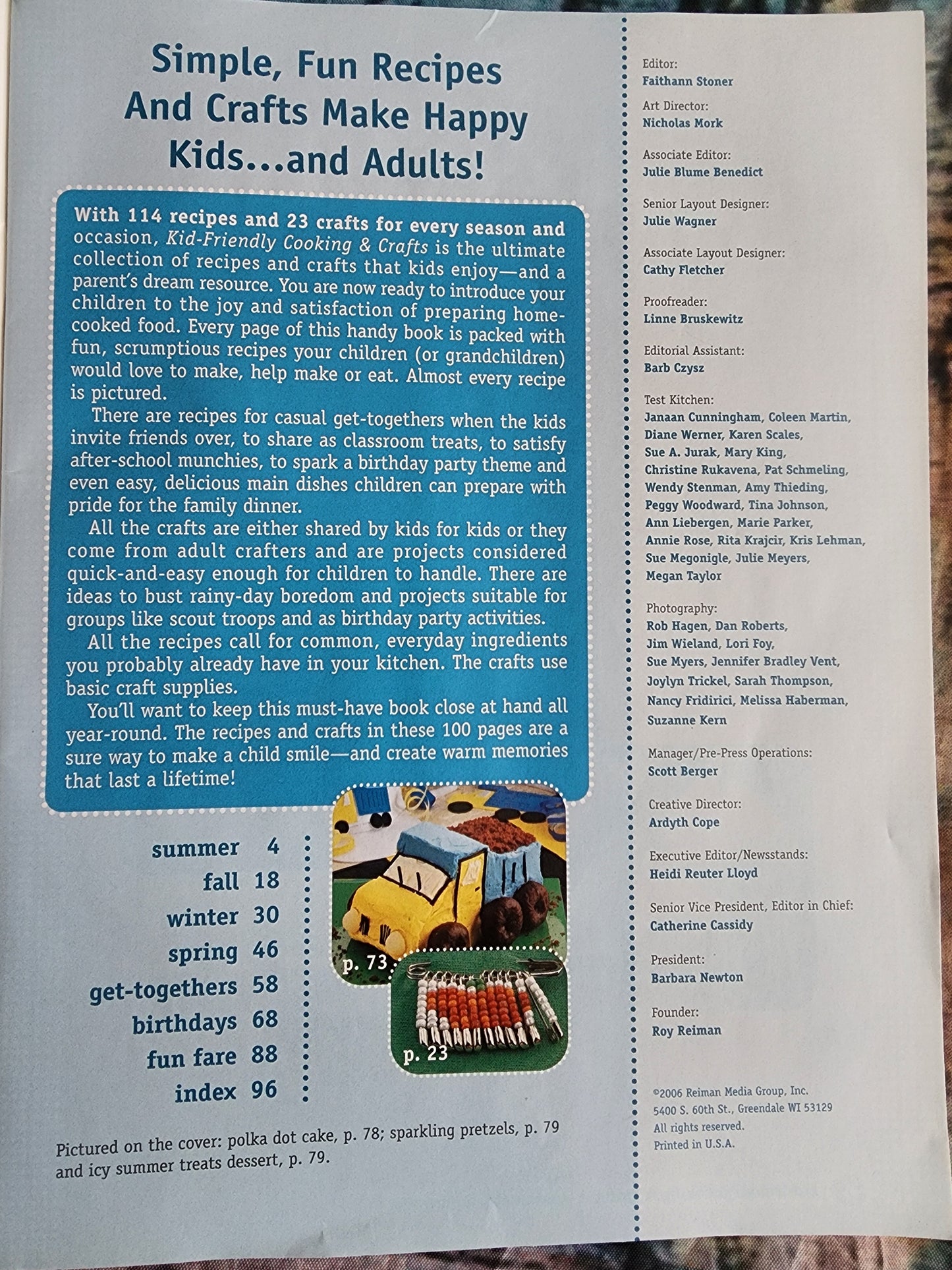 Taste of Home Kid Friendly cooking & crafts 114 kid-approved recipes & 23 fun crafts.