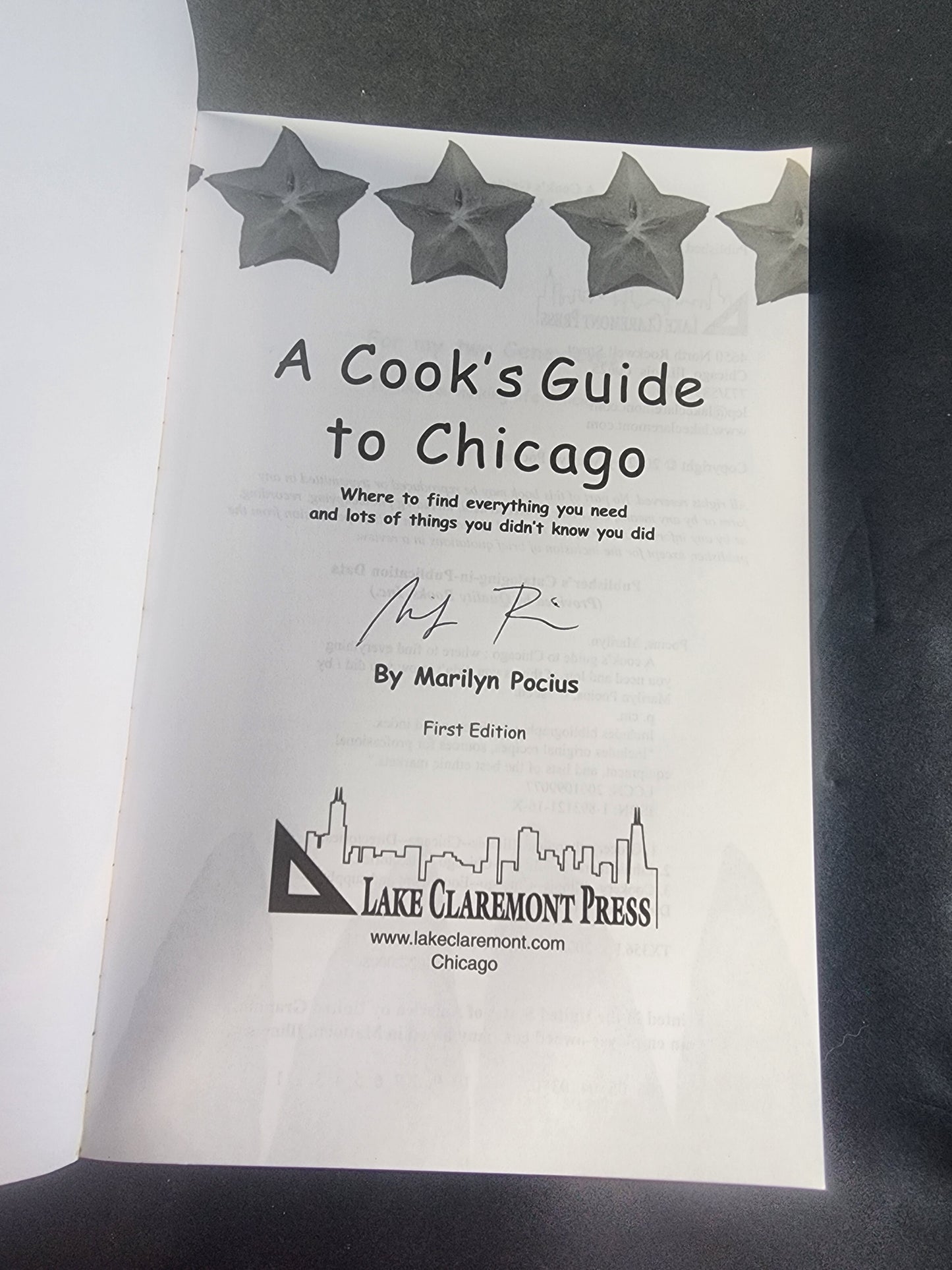 Cook's Guide to Chicago: Signed First Edition by Marilyn Pocius