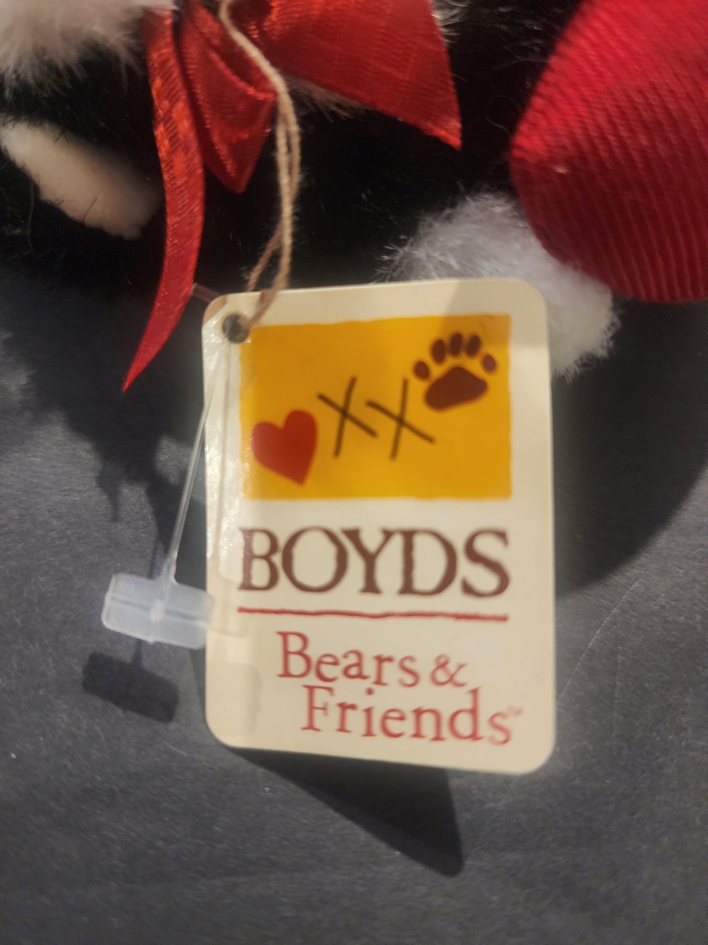 Boyds Bears & Friends Mini Message KISSES dog Plush Valentine's heart puppy tag