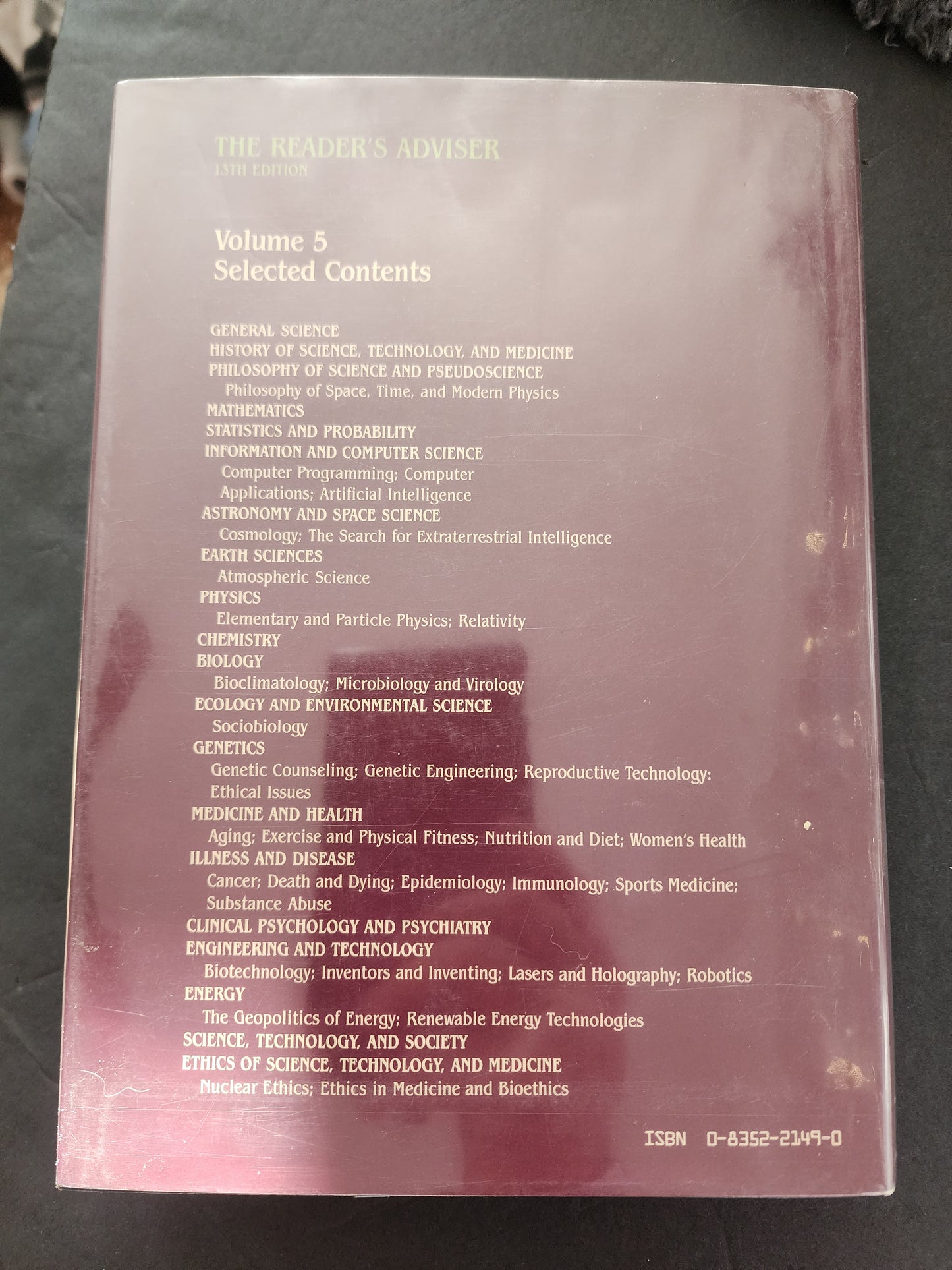Reader's Adviser Vol.5: Best in the Literature of Science,Technology & Medicine