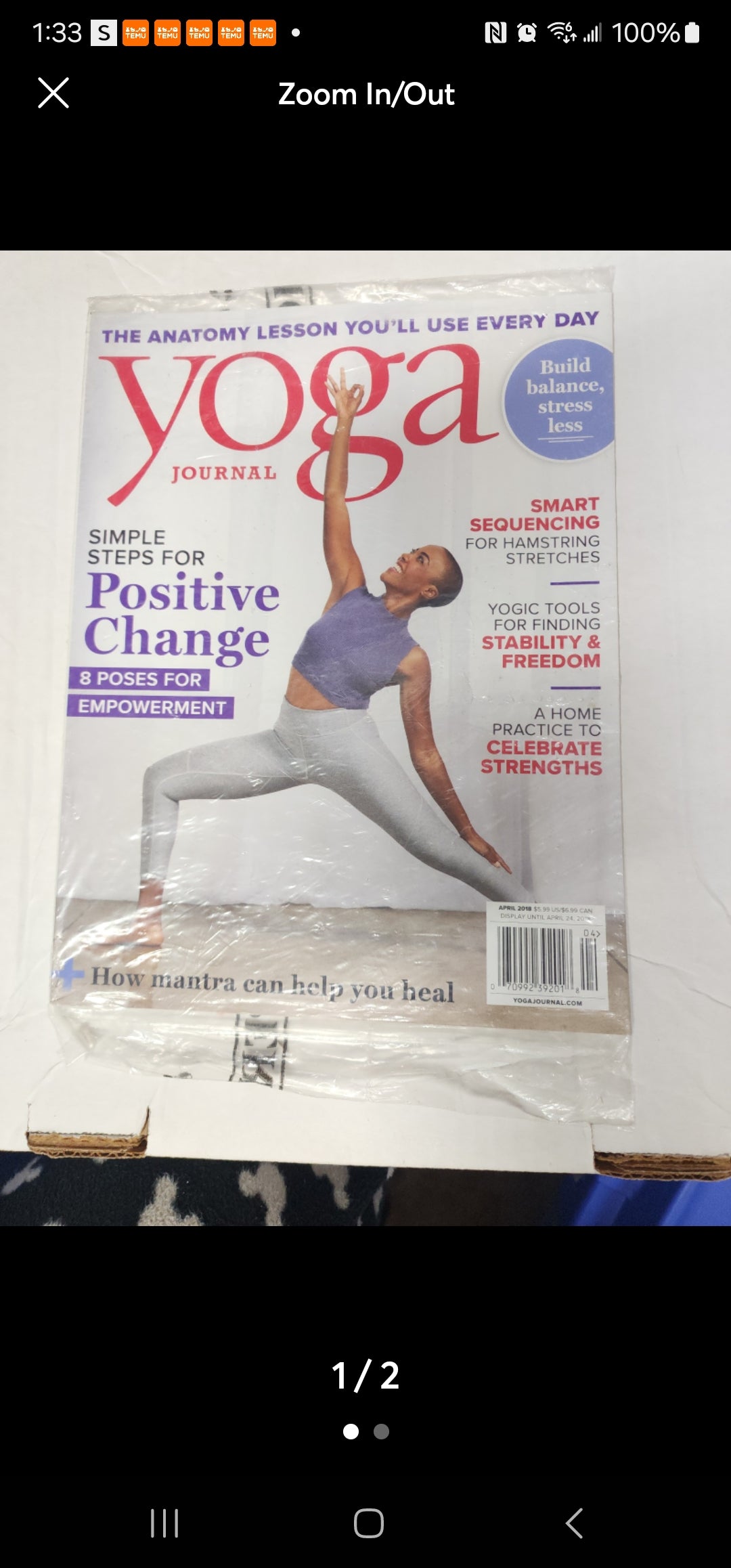New Yoga Journal April 2018 Mantra can help heal, simple steps for positive change.