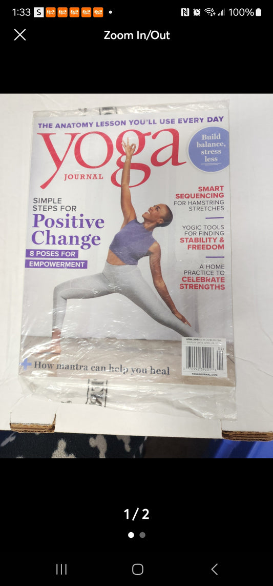 New Yoga Journal April 2018 Mantra can help heal, simple steps for positive change.