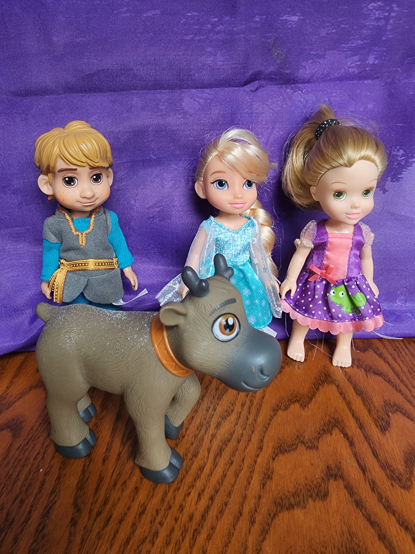 Disney Frozen & Tangled Deluxe Petite Doll Set - Elsa, Kristoff, Sven, Rapunzel
