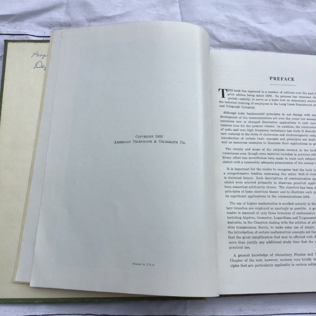 Principles of Electricity applied to Telephone &Telegraph Work 1953