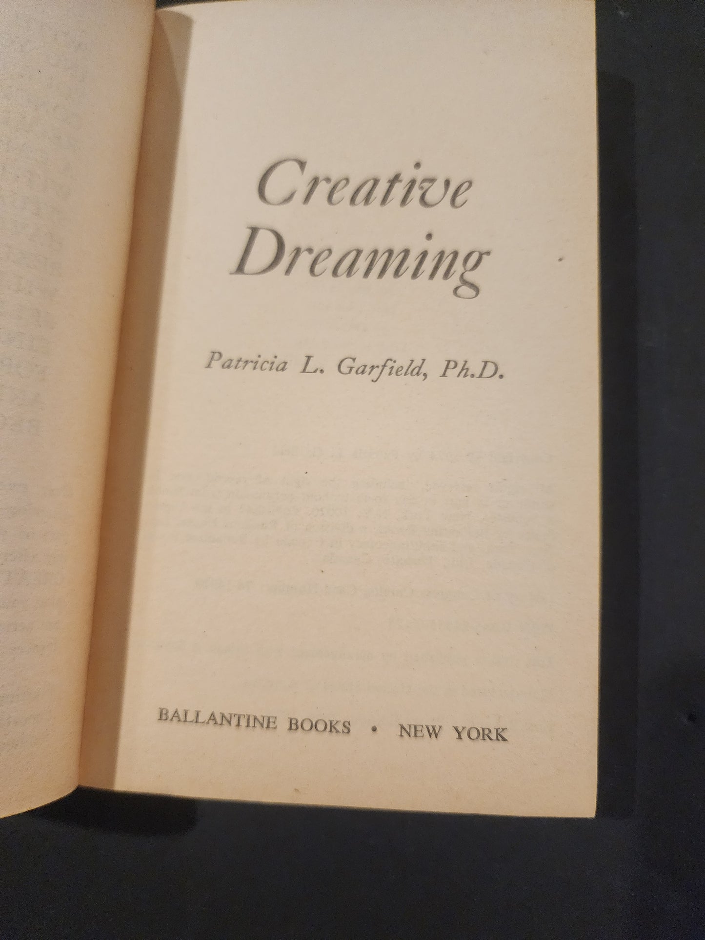 Creative Dreaming Patricia Garfield 1976 Paperback book