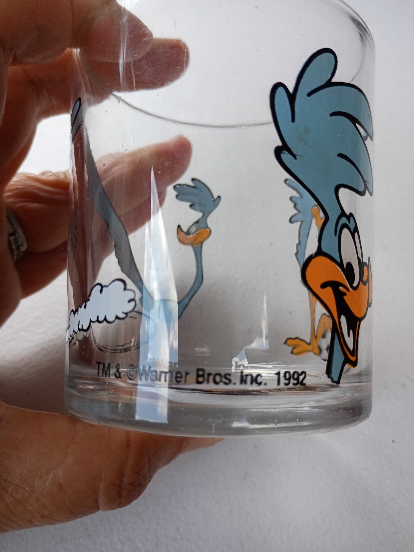 Road Runner juice glass 1992  TM Warner Brothers