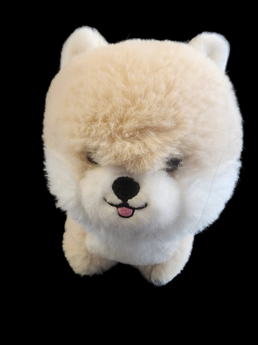 Pomeranian Puppy Beige & White Plush Soft Aurora Stuffed Animal
