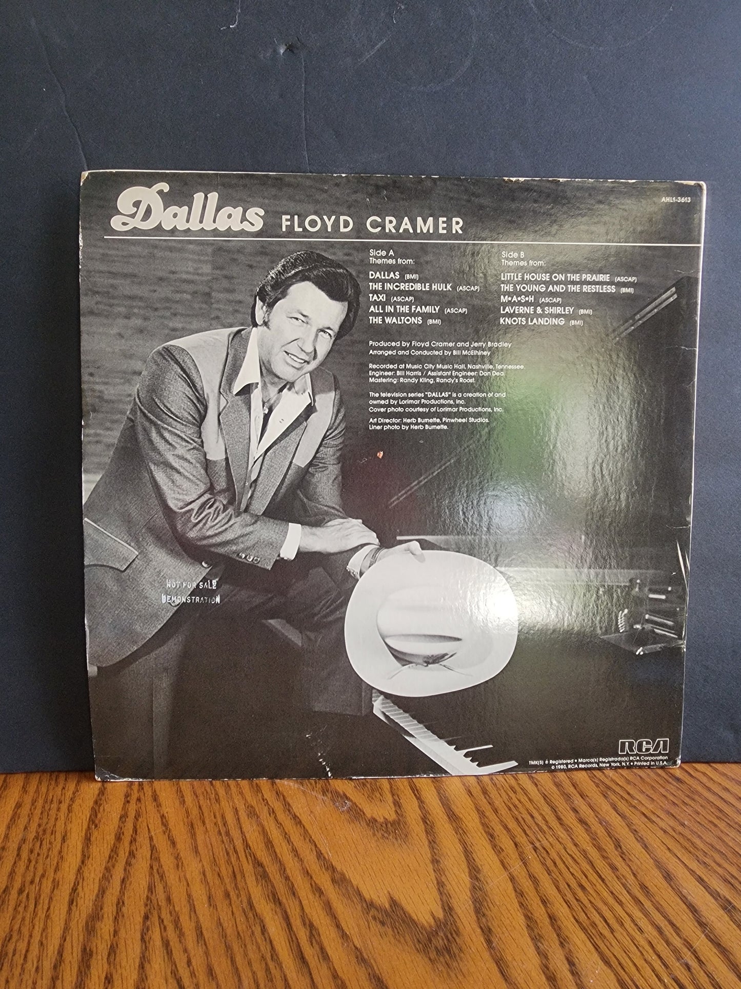 Dallas - TV Themes FLOYD CRAMER VINYL LP ALBUM RCA REC The Waltons, MASH, TAXI