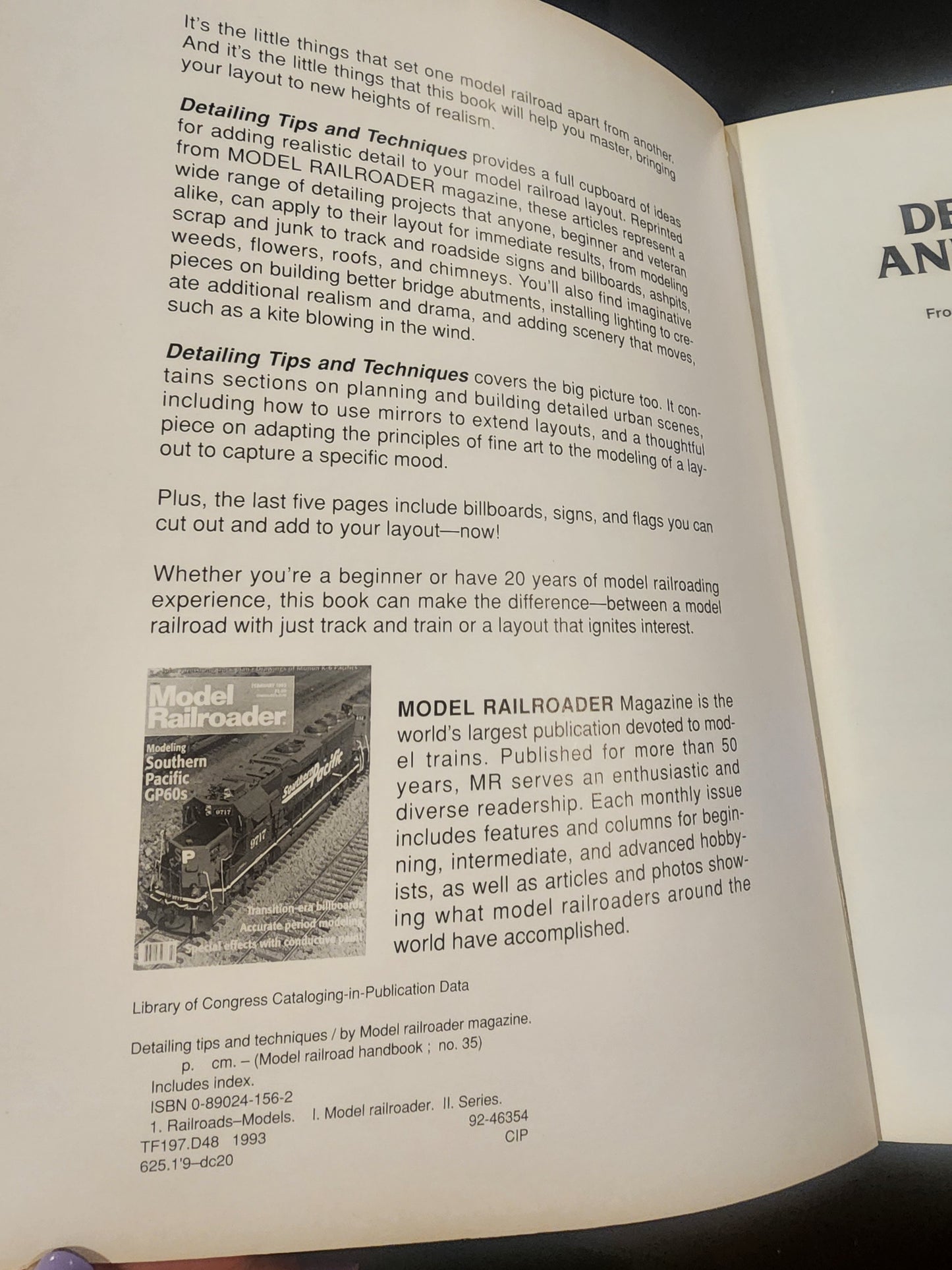 Detailing Tips Techniques Handbook 35 Model Railroader Books ISBN 0890241562