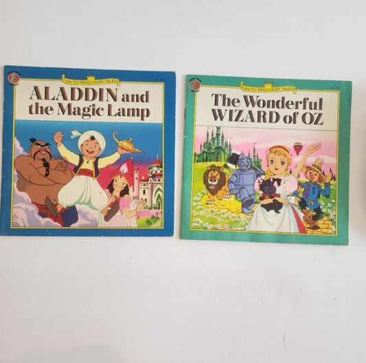 Aladdin and the Magic Lamp & Wizard of Oz Fun-to-Read Fairy Tales Books by Honey bear Books 1995.