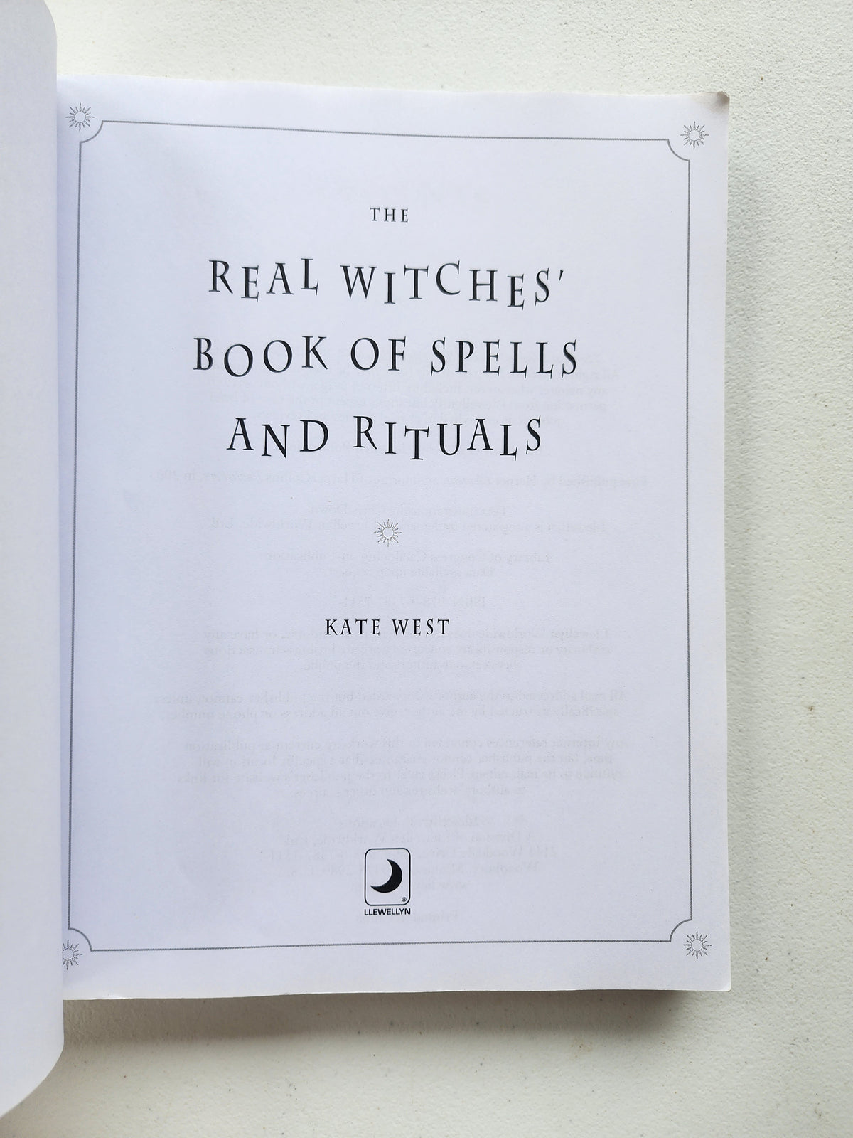 The Real Witches' Book of Spells and Rituals Kate West Softcover Wicca Pagan PB