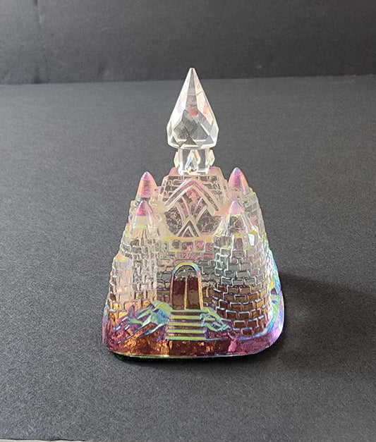 Vintage Swarovski Crystal Figurine Castle aprox. 3" tall in very good condition