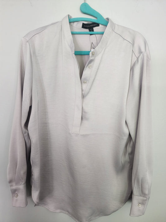 NWT Banana Republic Womens Blouse Small Petite pullover button soft top casual