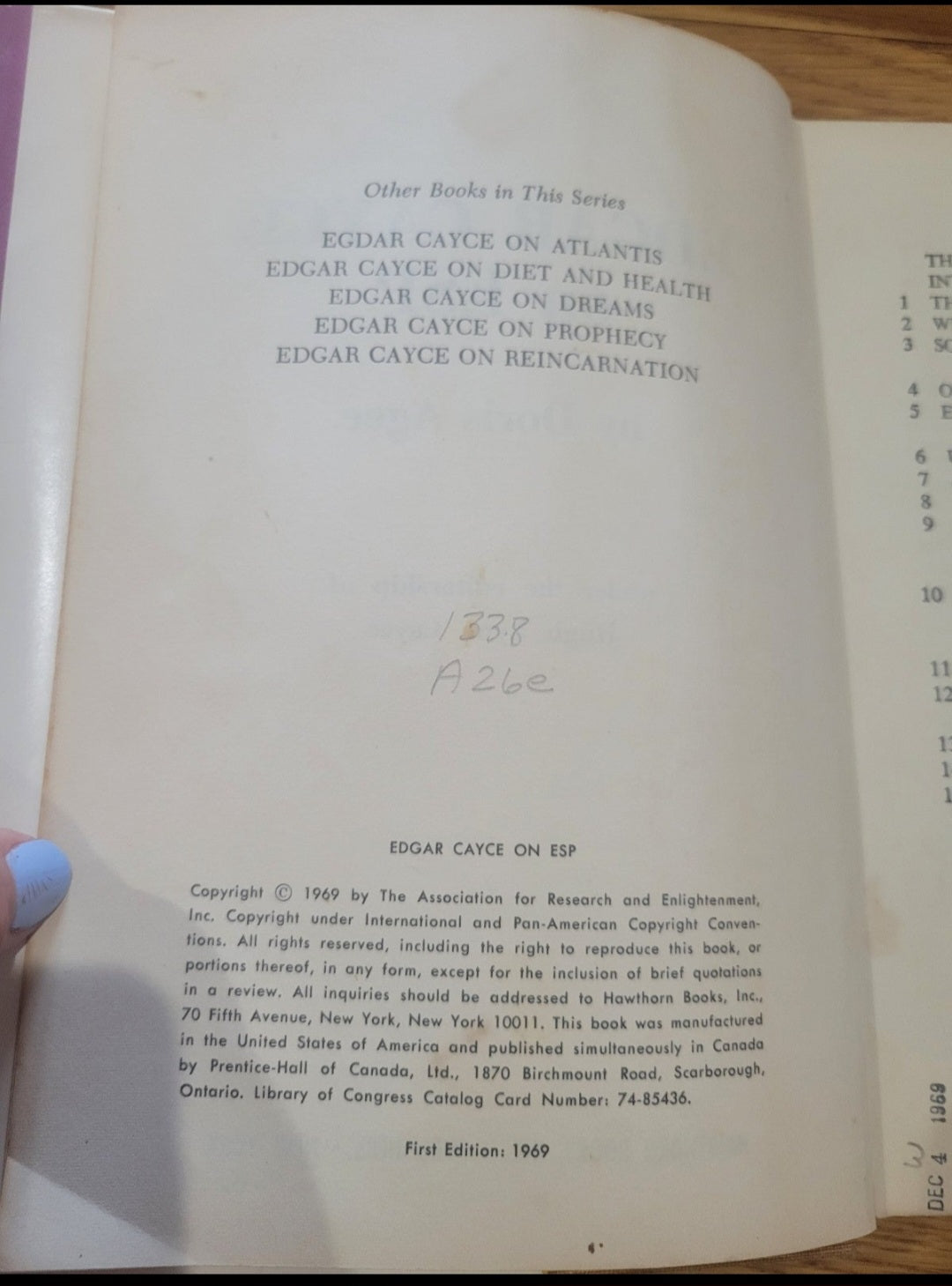 Dreams your magic mirror interpertations of Edgar Cayce by Elsie Sechrist  book