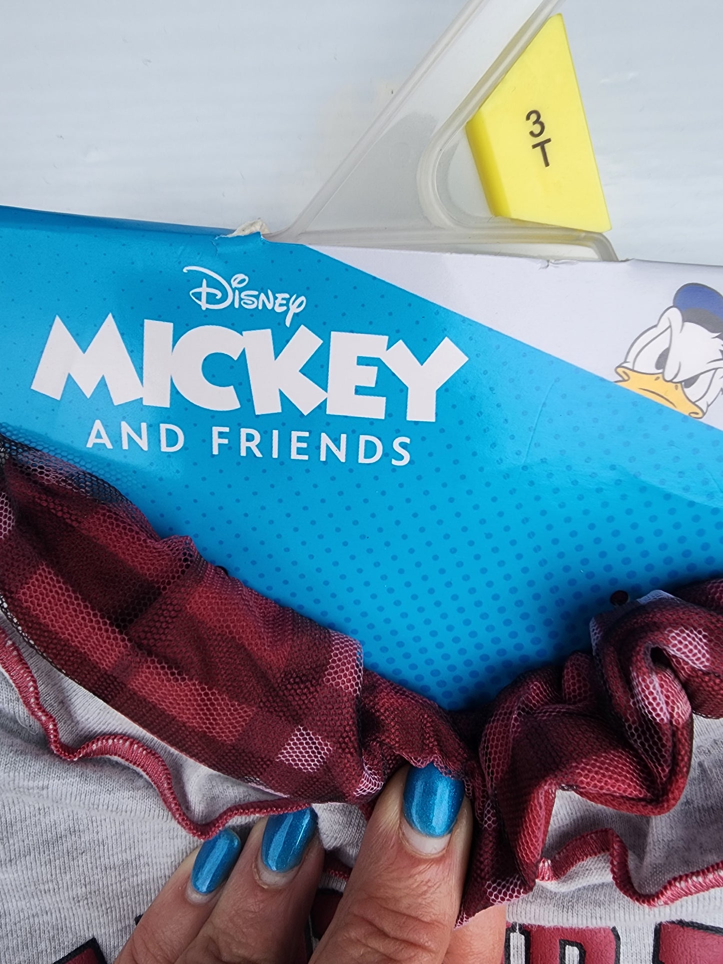 Mickey Mouse  Girls Long Sleeve Top, Tutu Skirt,  and Scrunchie 3T