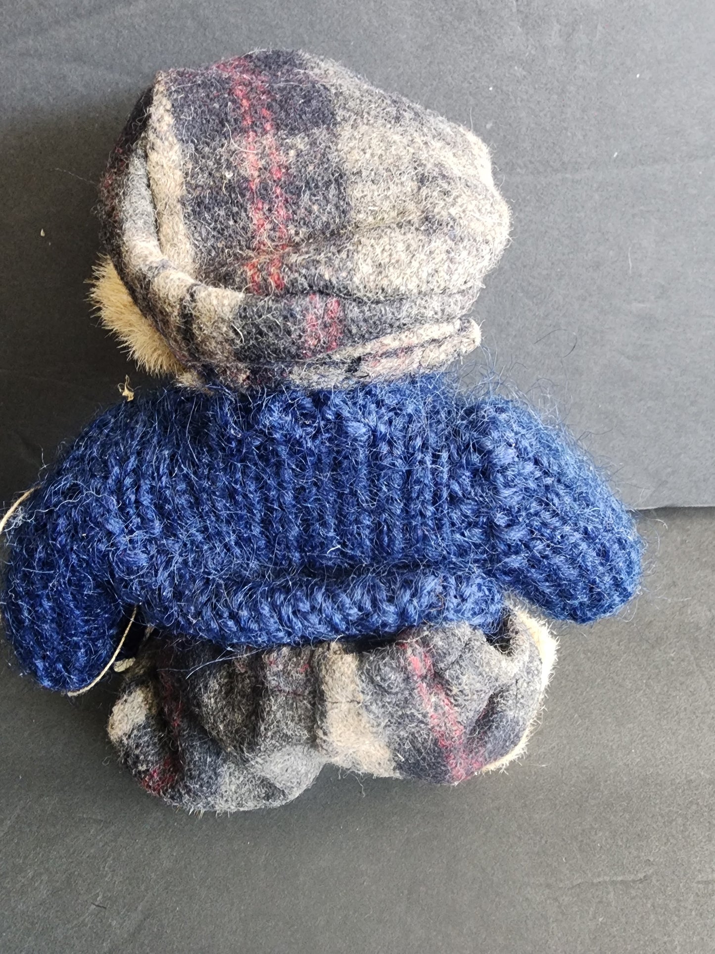 Boyds Bears & Friends Chase Bearimore 6" Blue Sweater & Grey Plaid Pants & hat