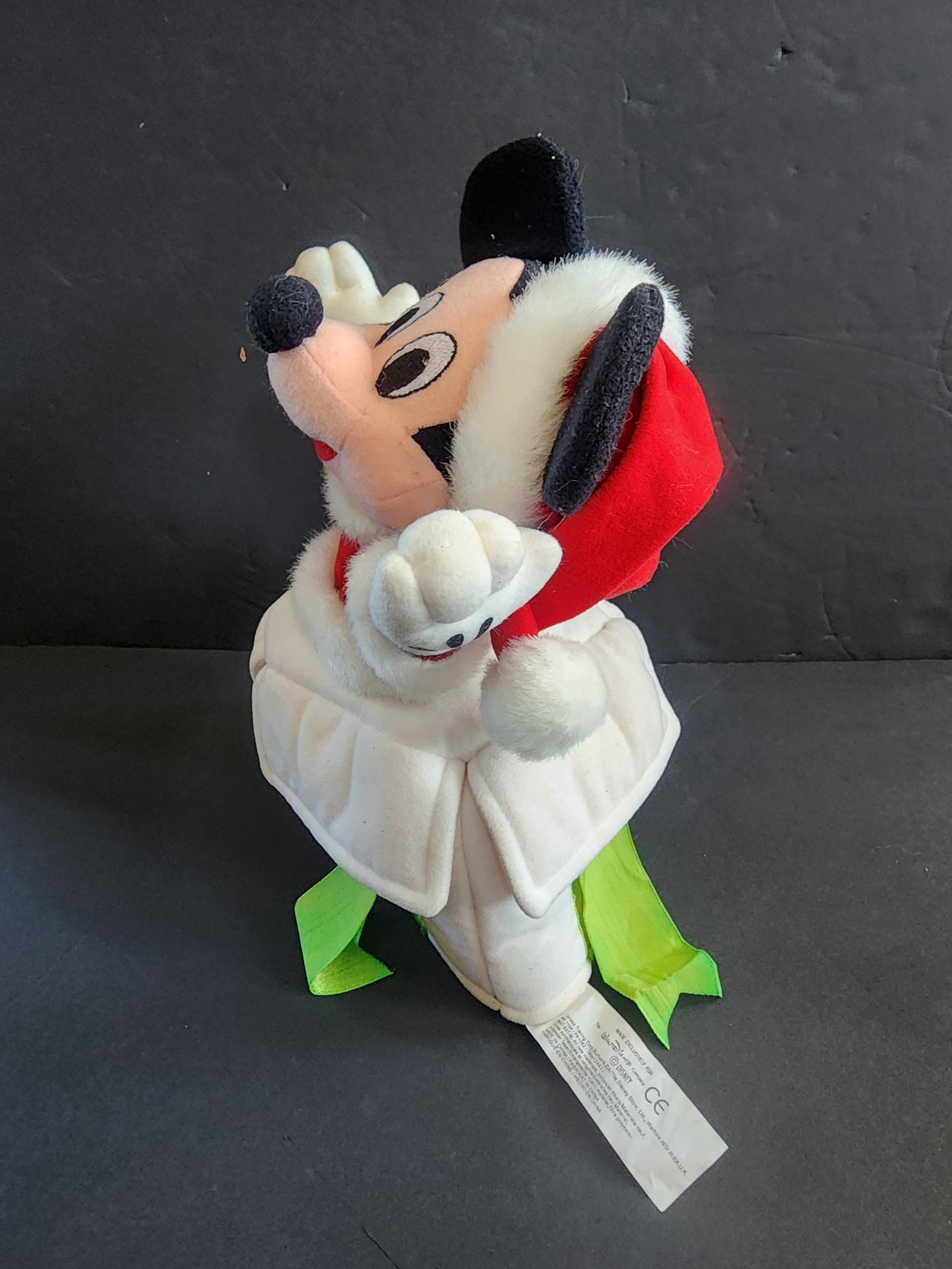 Disney Mickey Mouse Present Christmas Tree Topper Plush Toy Holiday Santa Decor