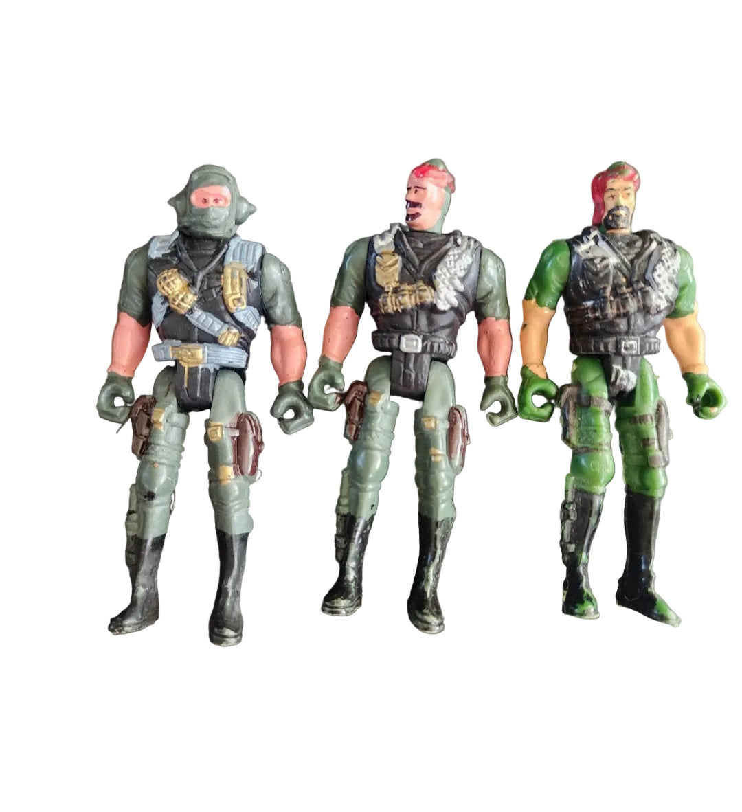 ARMY COMMAND Strike Team 3.5” Vintage Action Figures 3 Piece Set Ja-Ru