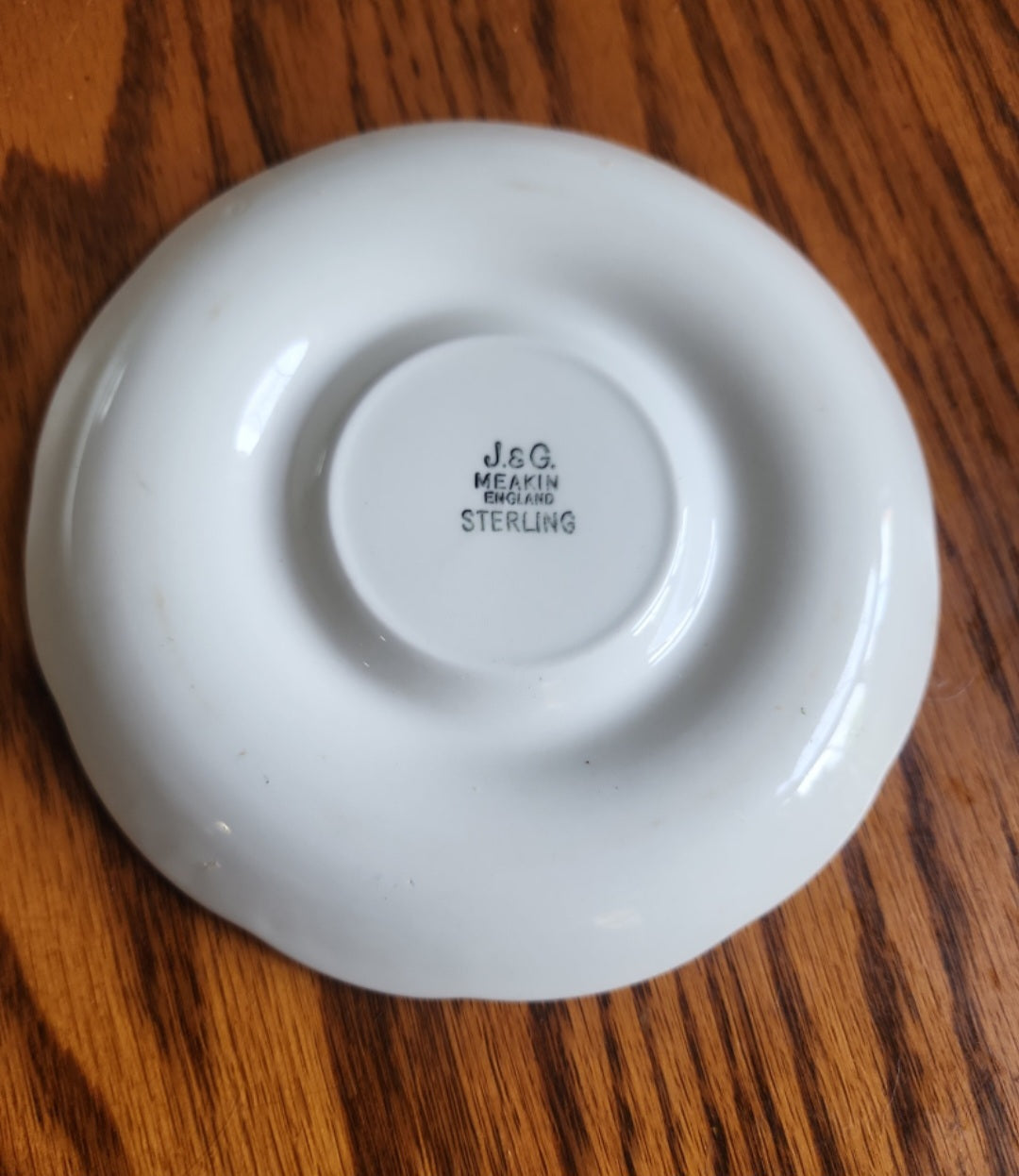 Vintage J & G Meakin Saucer Sterling Colonial Pattern Blue Floral English Ironstone