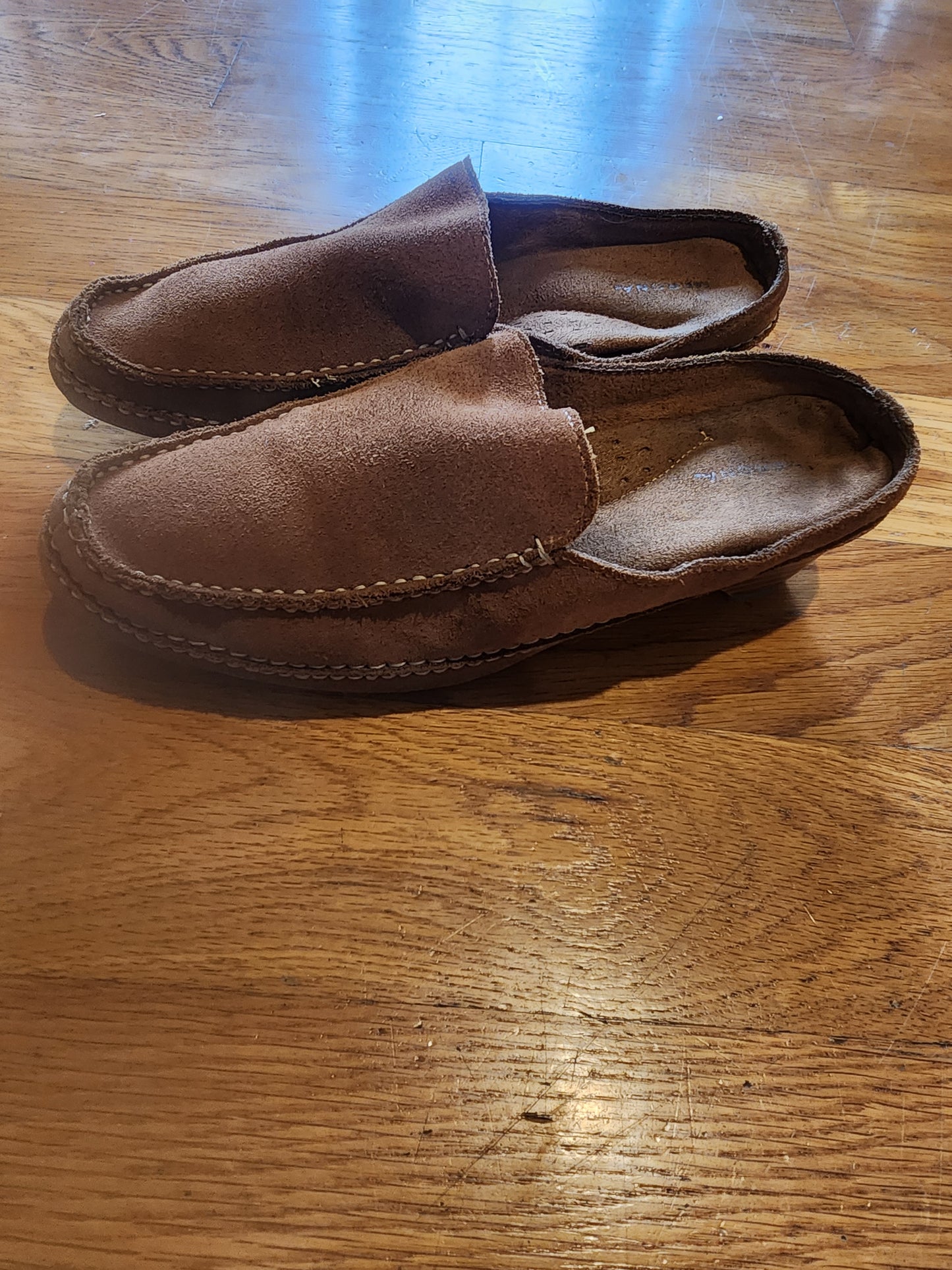 Merona Womens Shoes Size 8 Slip On Mule Loafers Brown Suede