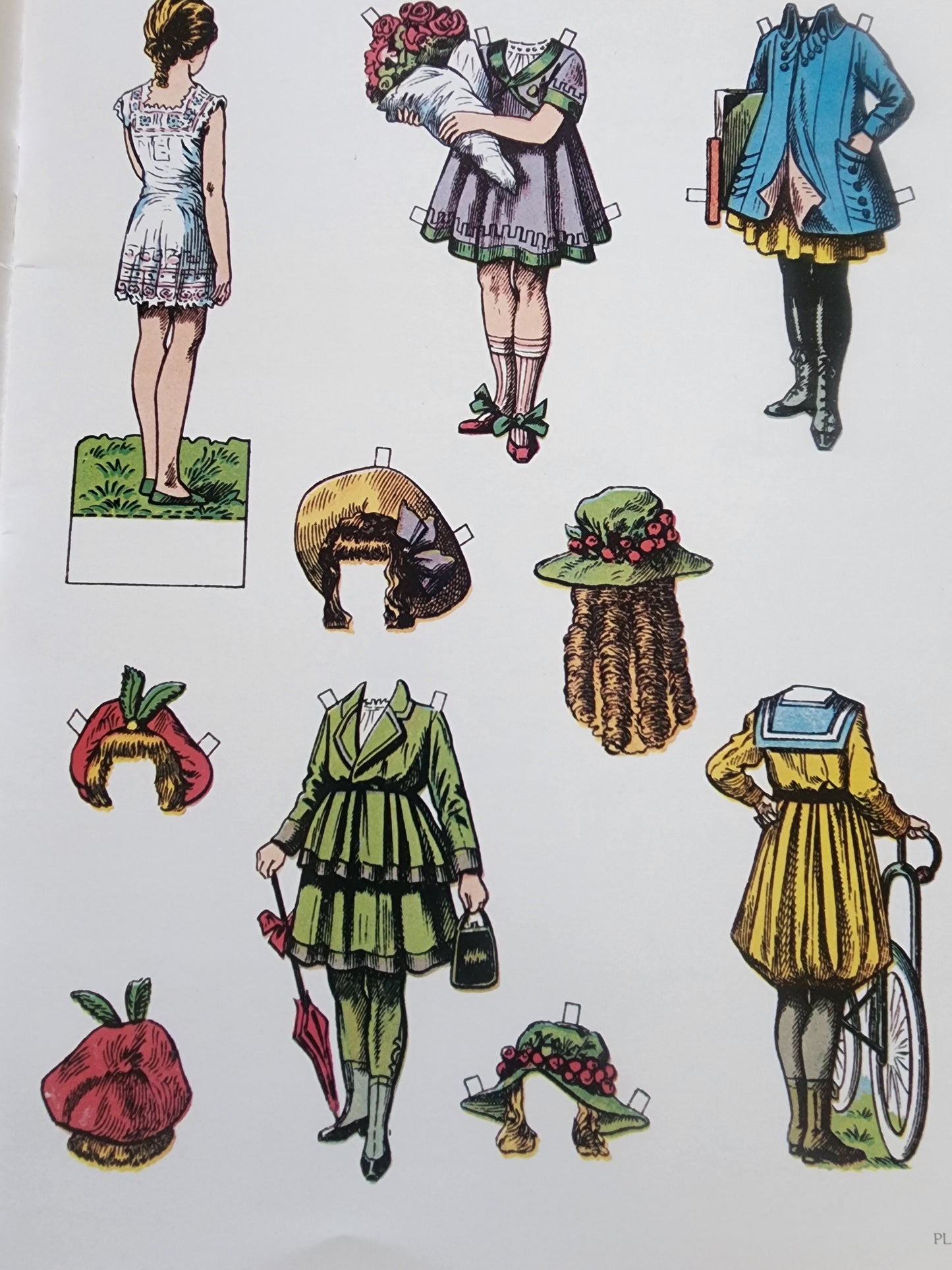 Old Fashioned Children & Antique Paperdolls Book Lot