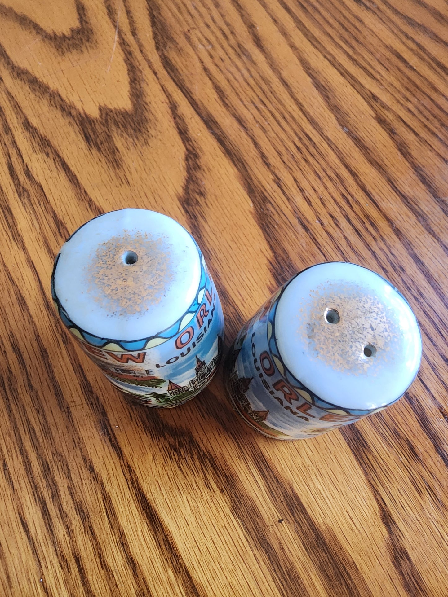 Vintage New Orleans Souvenir Salt & Pepper Shakers - Mid-Century NOLA Landmarks