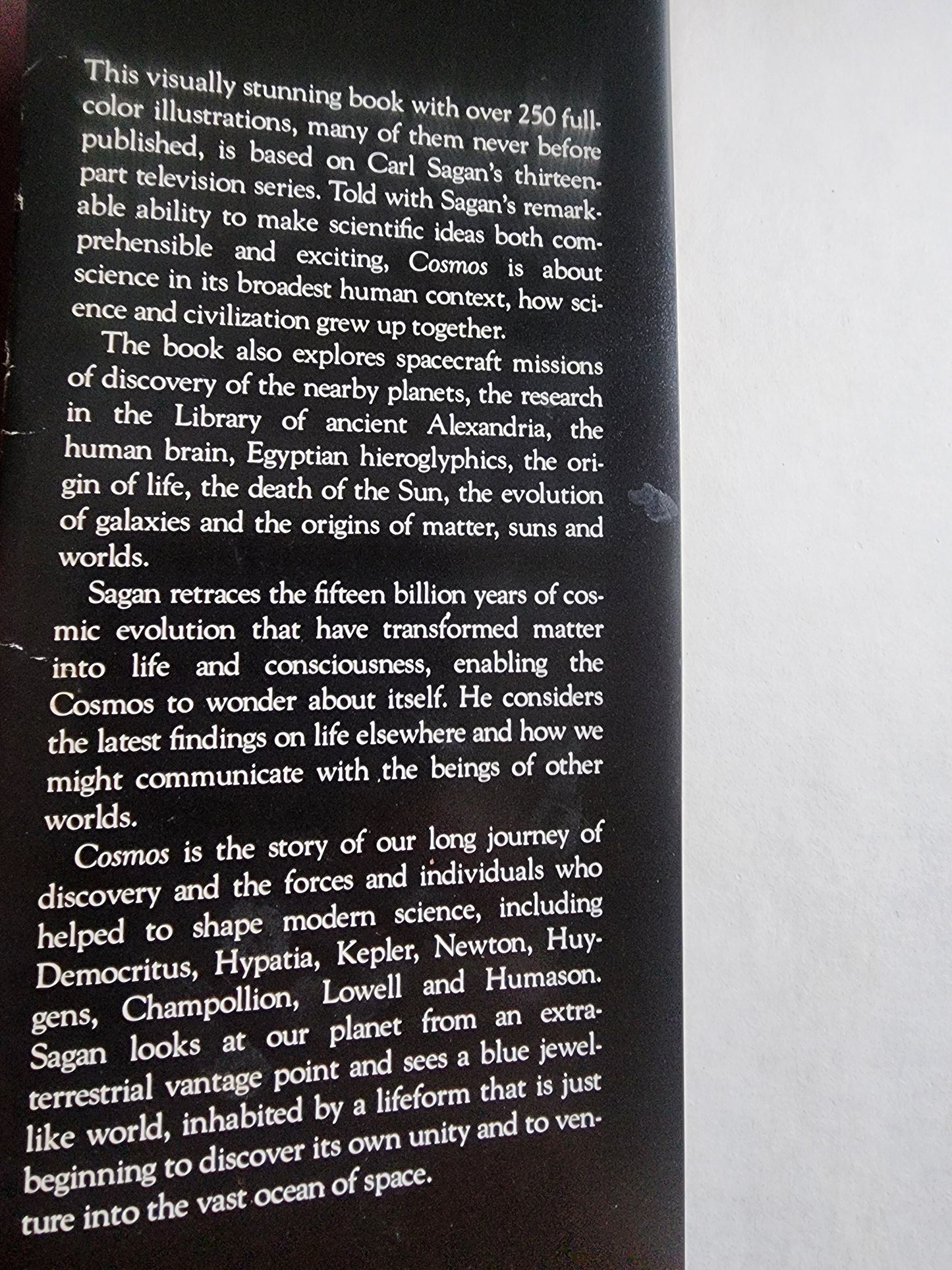 Cosmos by Carl Sagan - 1980 Vintage Hardcover with dust jacket