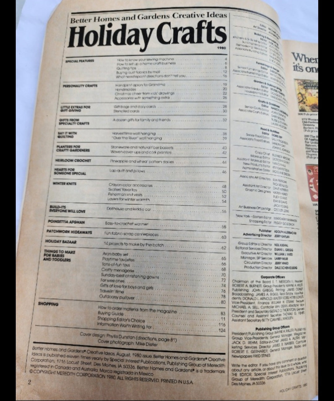 Vintage 1980 Better Homes & Gardens Holiday Crafts Magazine