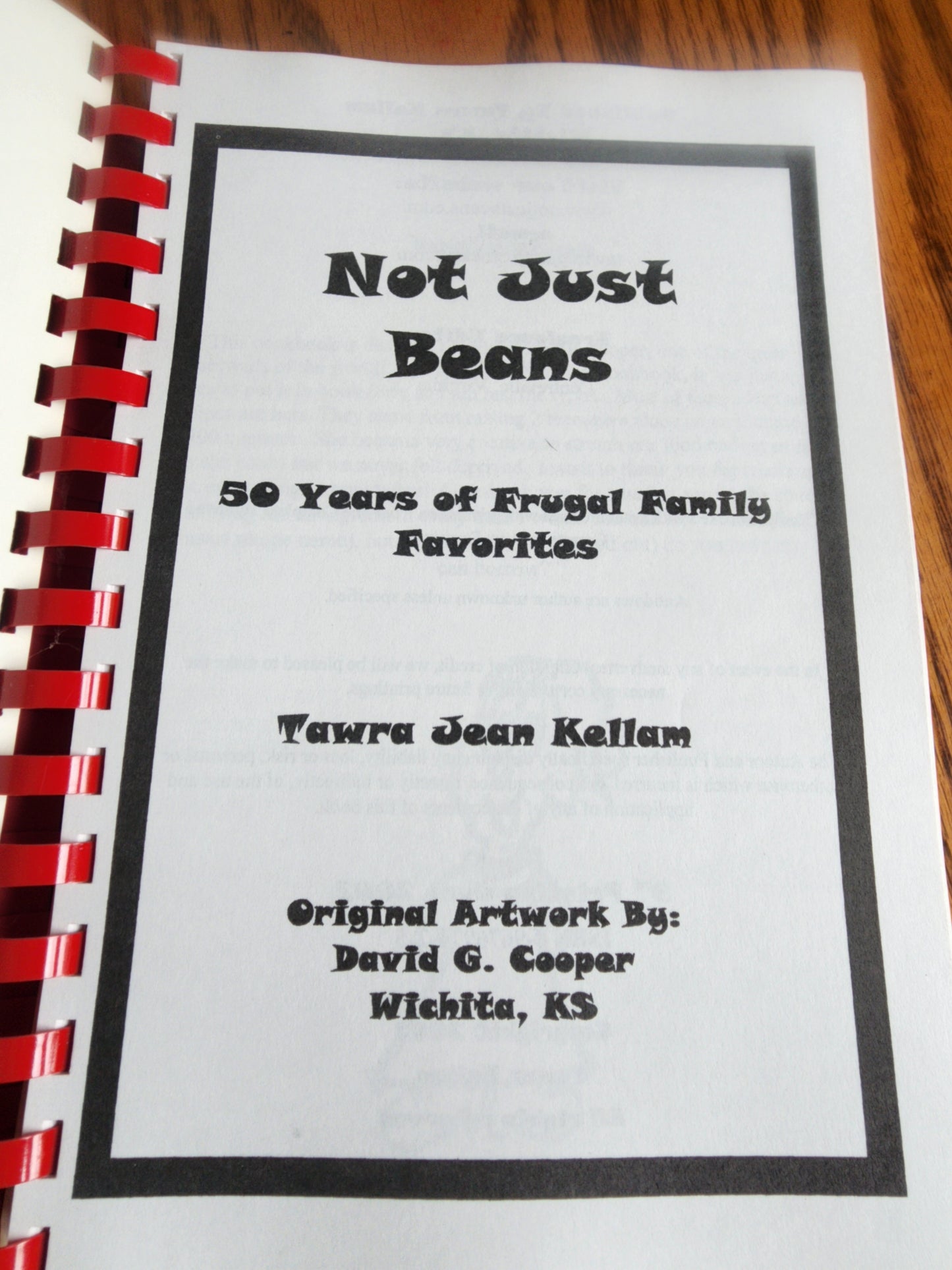 Not Just Beans: Fifty Years of Frugal Family Favorites spiral softcover Cookbook