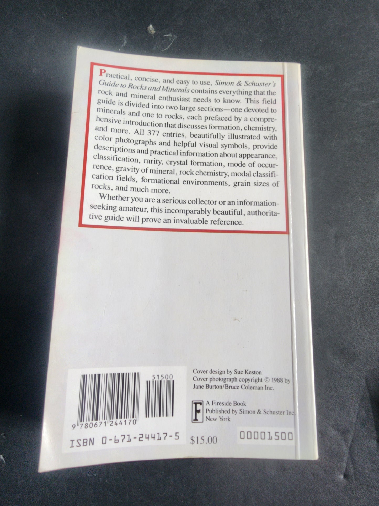 Simon & Schuster's Guide to Rocks and Minerals Softcover Book