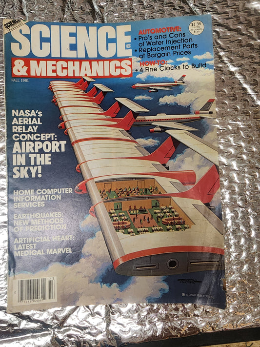 Science & Mechanics Magazine Fall 1981 NASA'S Concept Airport in The Sky - Ads