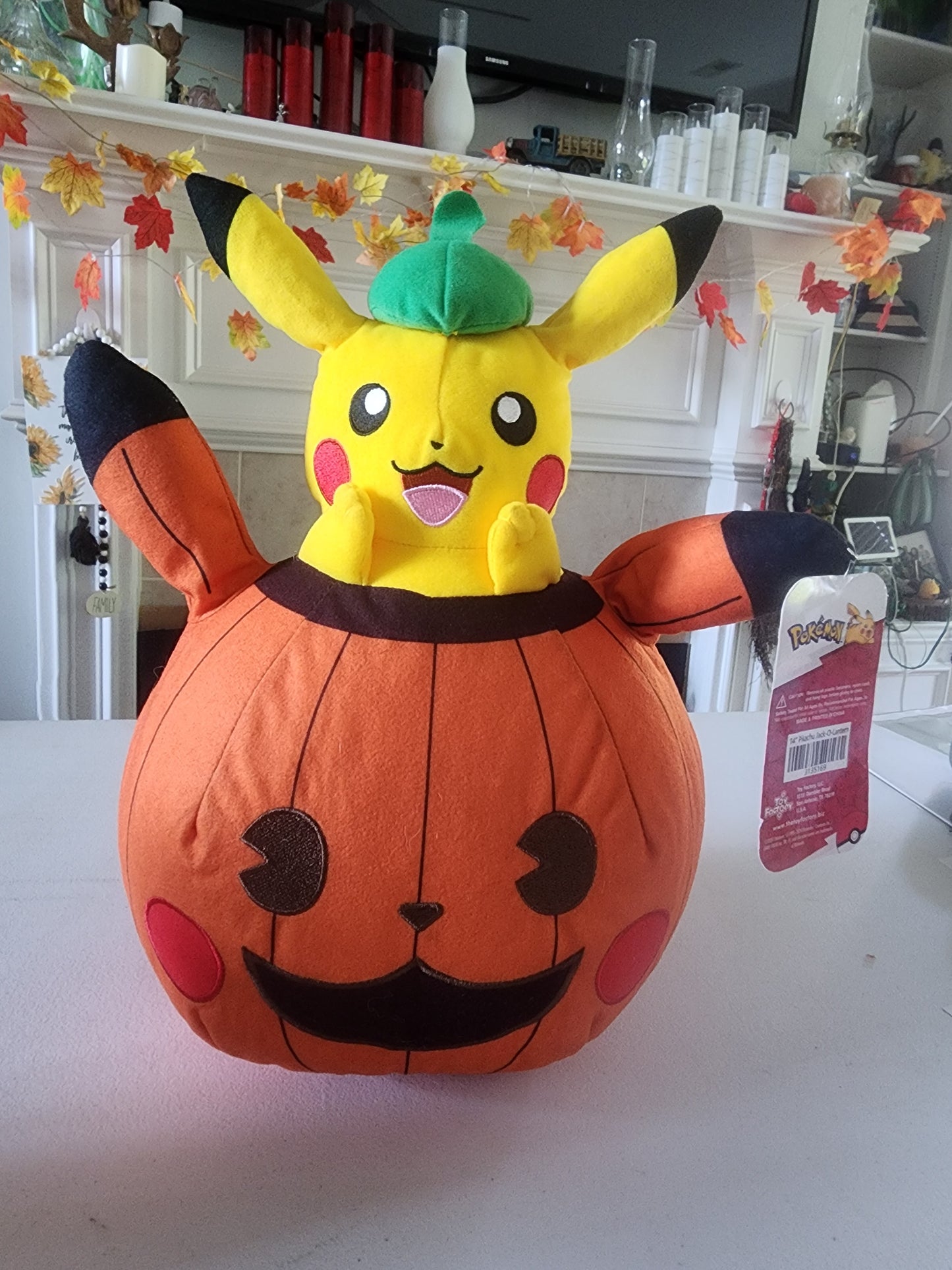 Pokémon Pikachu in a Pumpkin Halloween Plush
