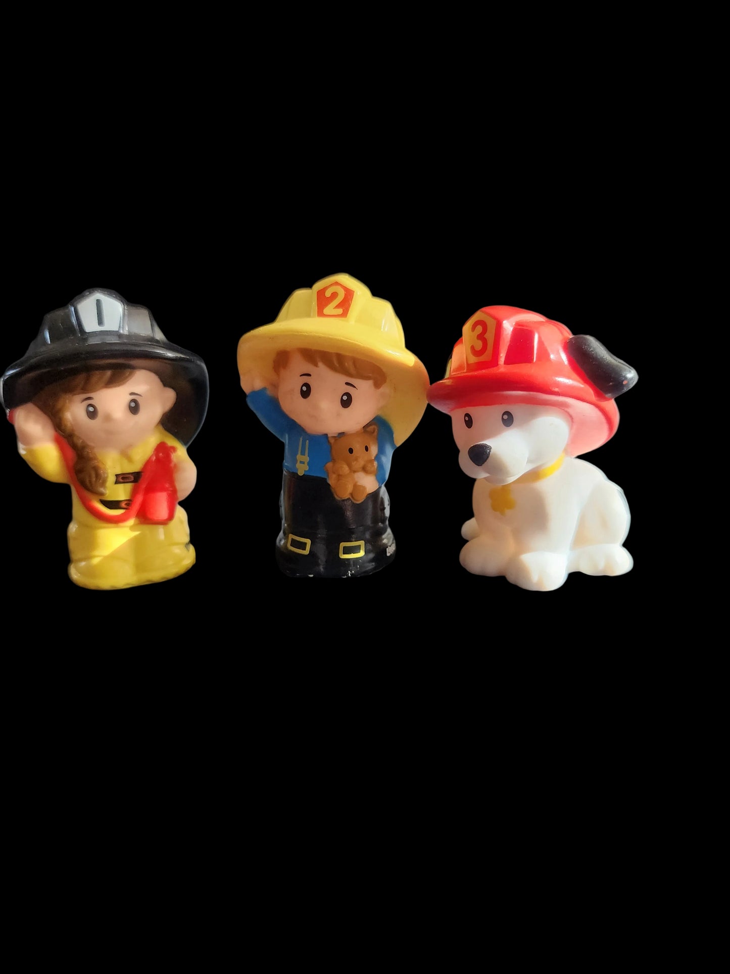 Little People  Firemen Figures Dalmatian set of 3