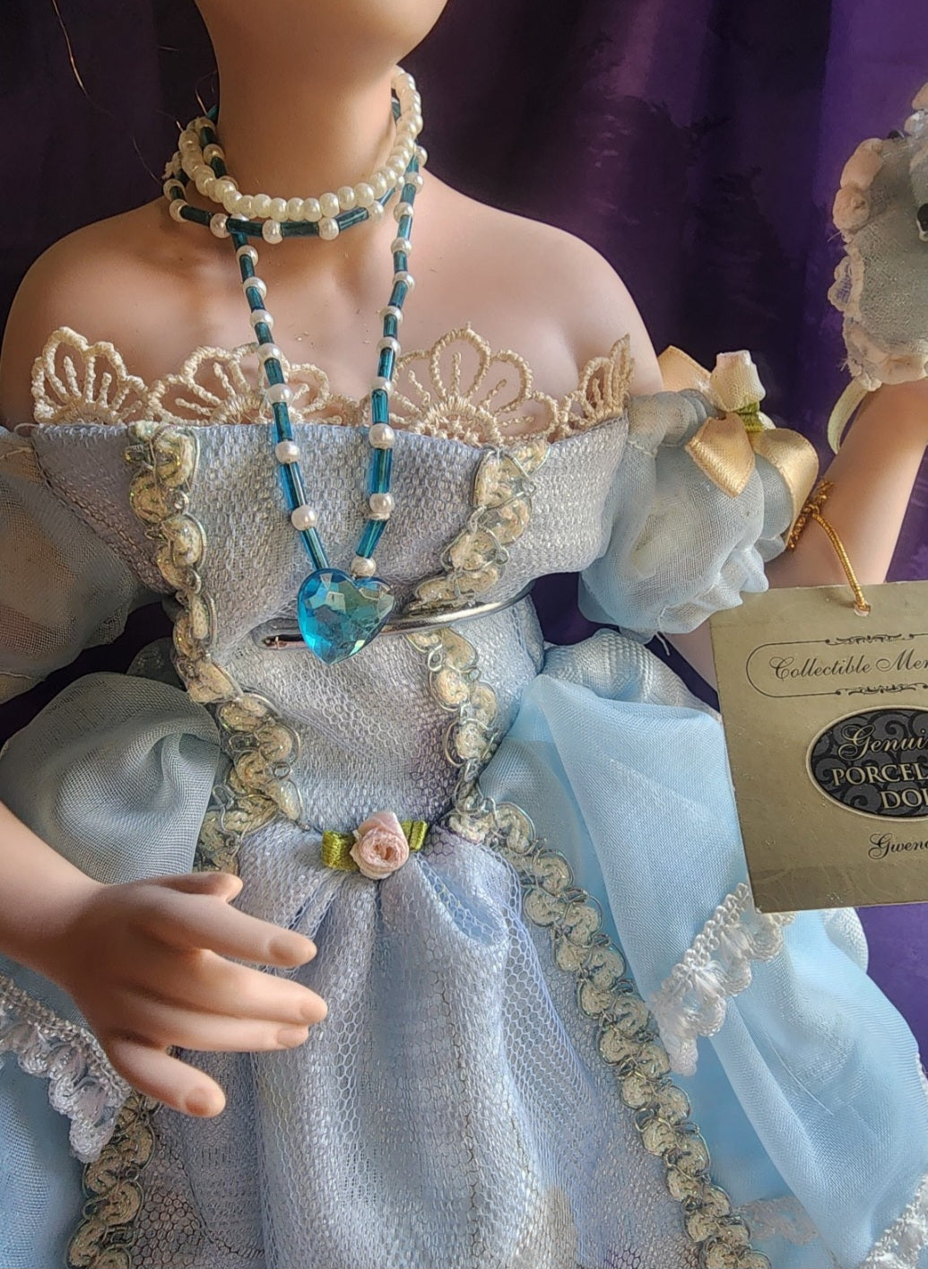 Vintage Porcelain Doll Collectible Memories Gwendolyn Handcrafted Royal Court