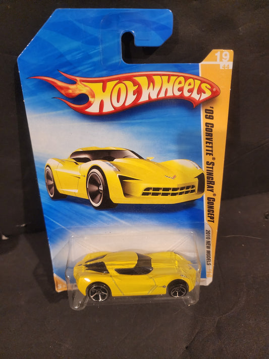 2010 1:64 Hot Wheels New Models 19/44 '09 Corvette Stingray Concept Yellow