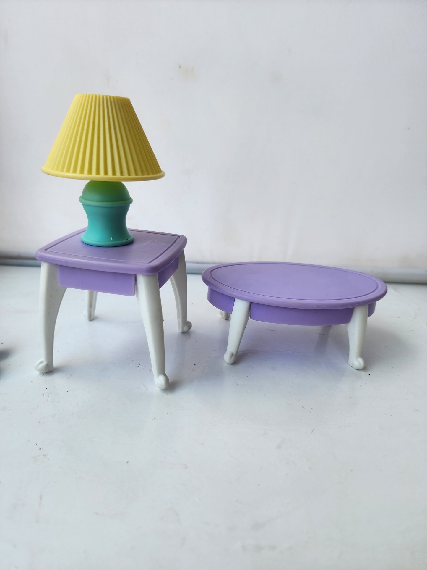 Dollhouse Furniture Set - Sofa, Coffee Table, End Table & Lamp (4-Piece)