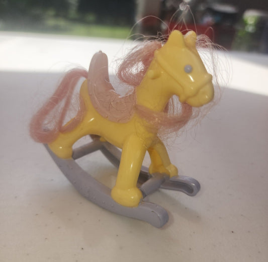 Barbie Happy Family Playset Toy Rocking Horse Yellow Purple Grandma Neighborhood