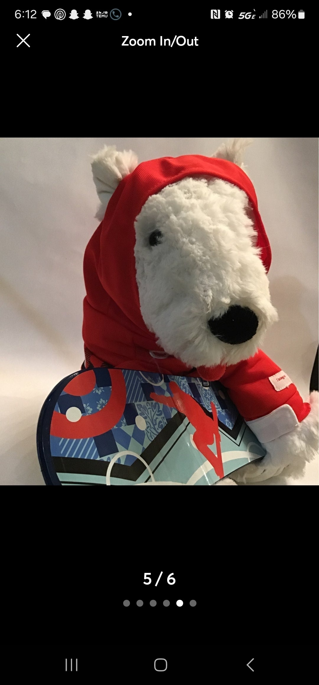 Bullseye Snowboard Dog Target Mascot