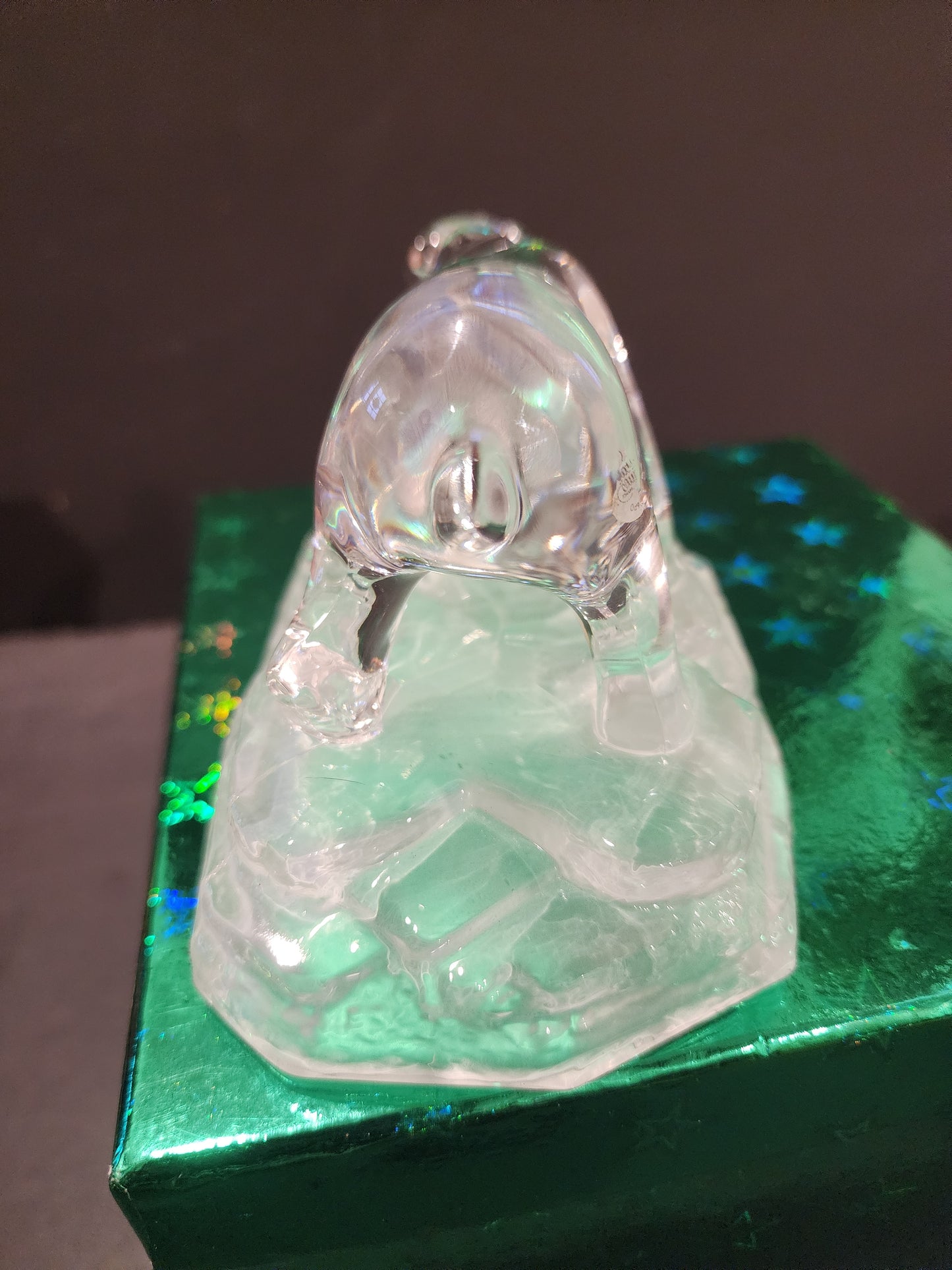 Vintage Cristal D'Arques 24% lead Crystal Polar Bear on Iceberg made in France