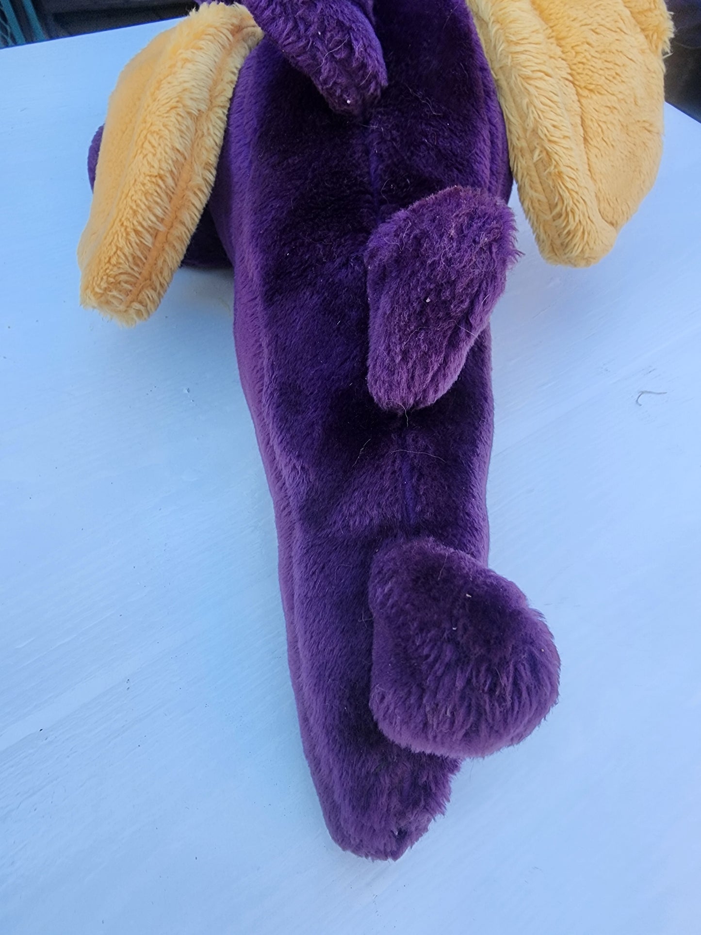 Lucy’s Toys Magnificent Dragon Hand Puppet Purple Gold Vintage - Plush  aprox. 25" Large