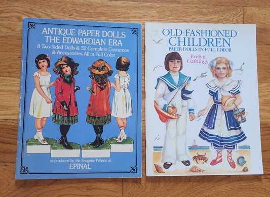 Old Fashioned Children & Antique Paperdolls Book Lot