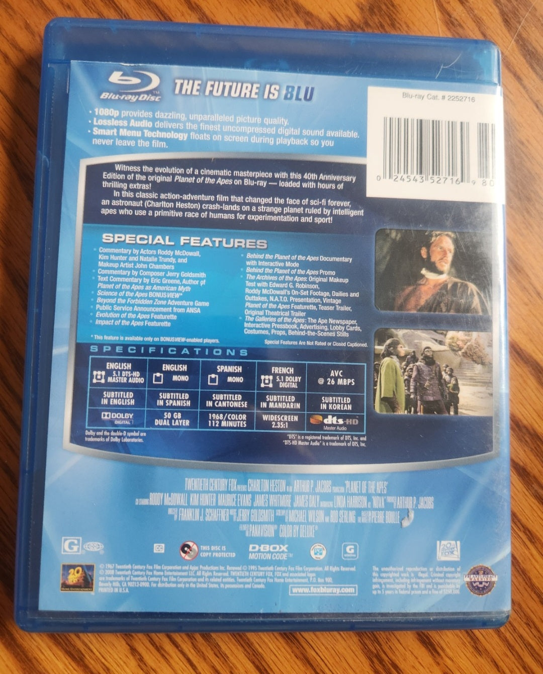 Planet of the Apes Blu-ray Disc 2008 Classic Sci-Fi Movie Retro Cover