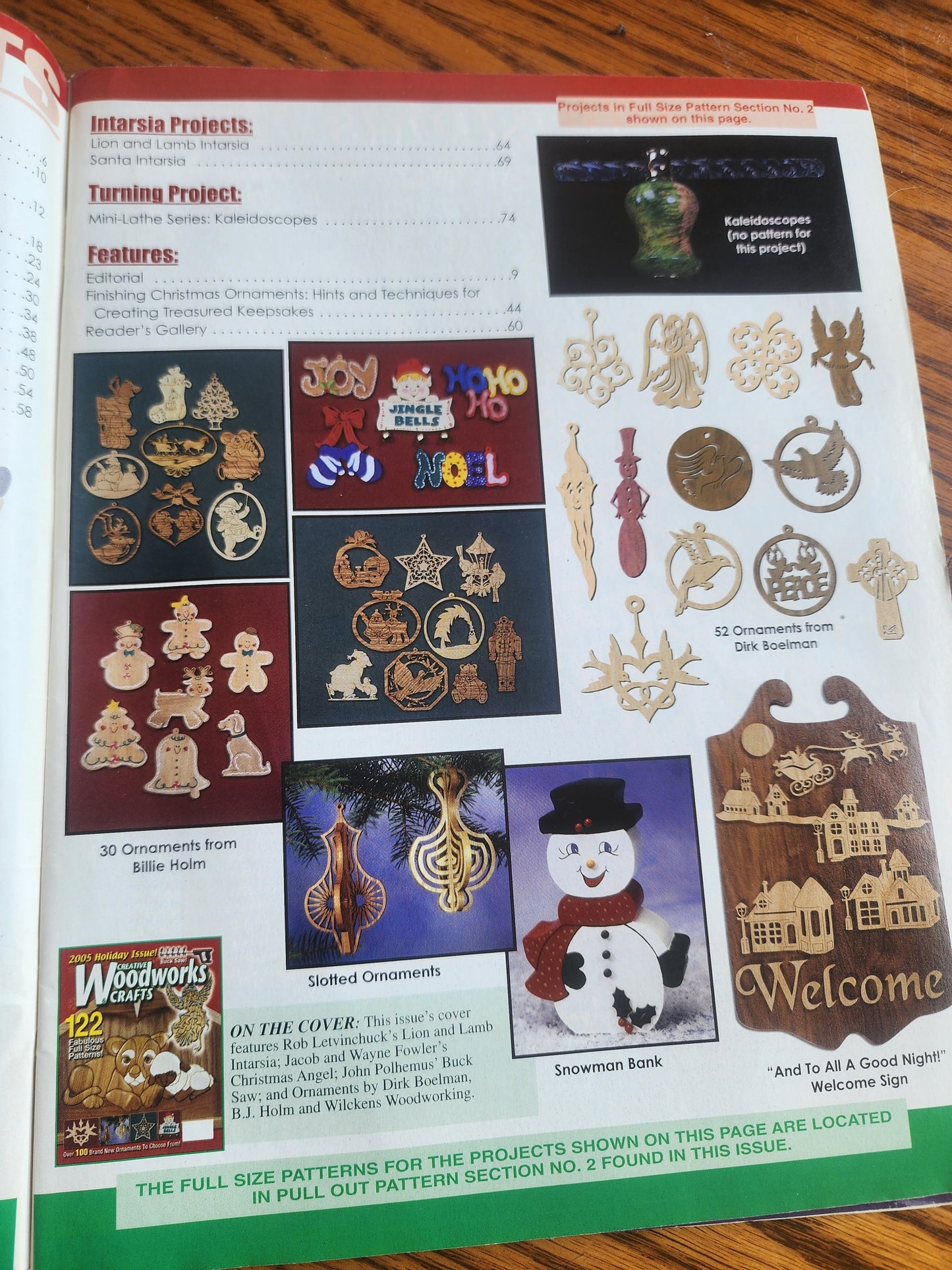 Holiday 2005 Issue of Creative Woodworks & Crafts book Issue #122  Christmas