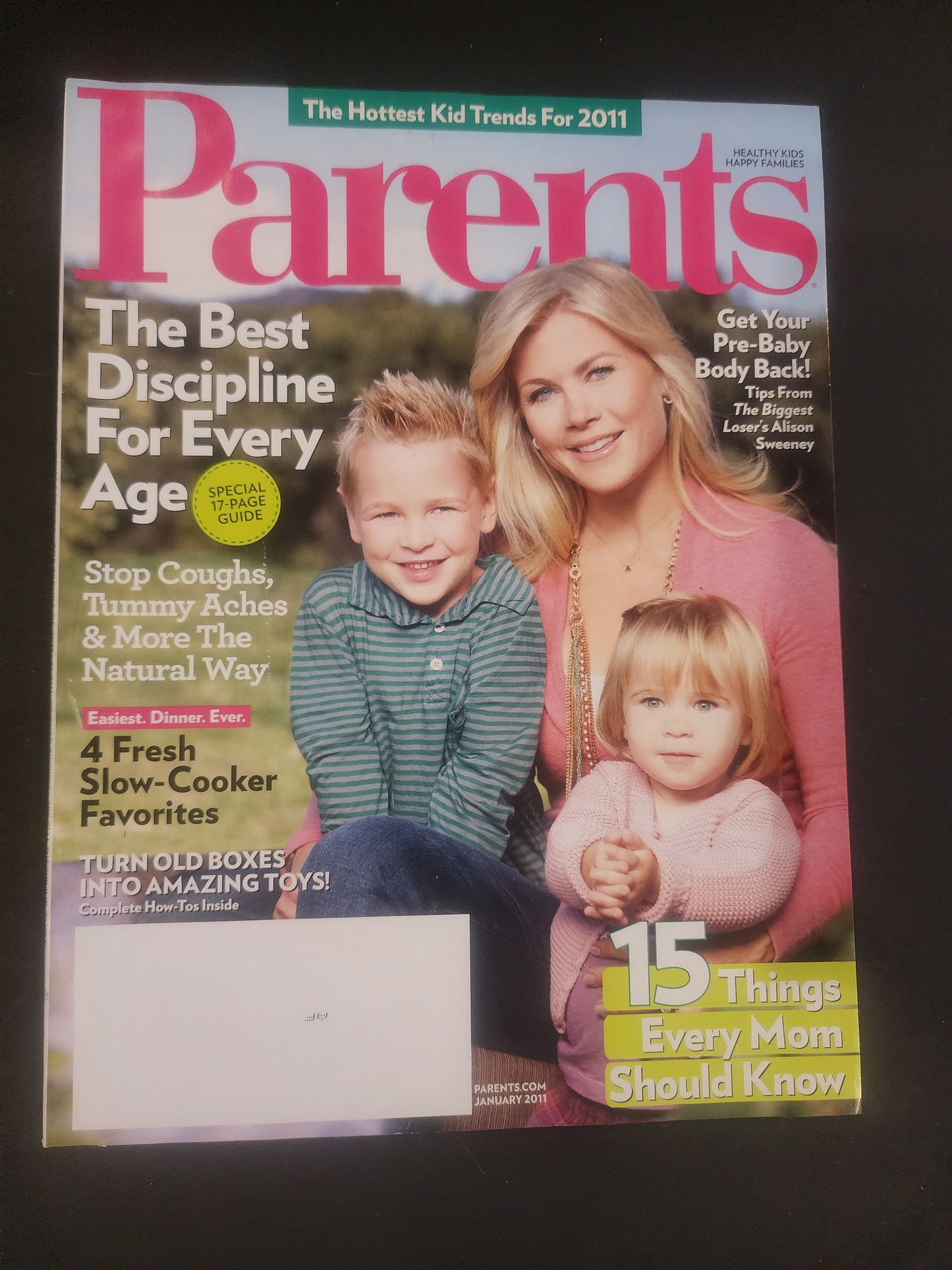 Parents Jan. 2011 featuring Allison Sweeny of Biggest Loser